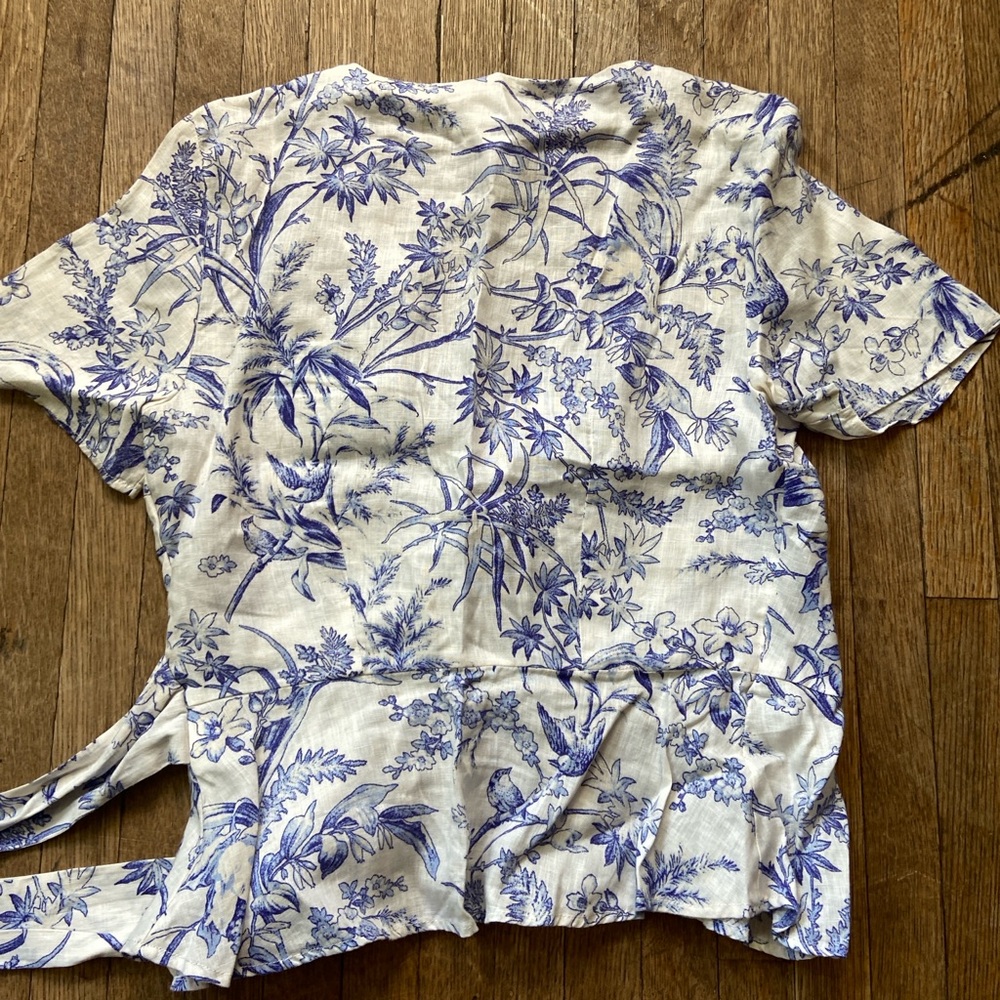 Linen wrap top - Picture 2 of 7